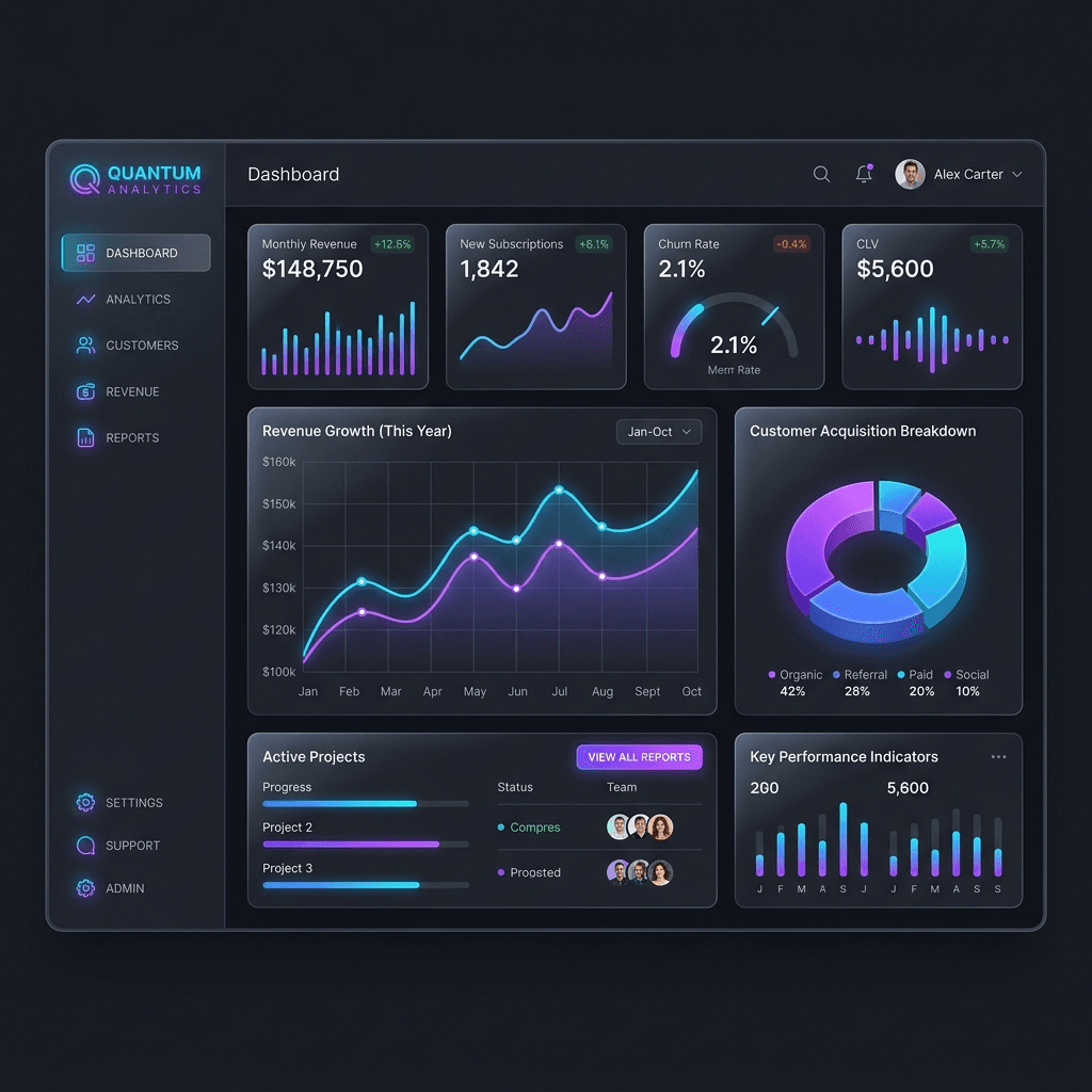 SaaS Dashboard Design Mockup
